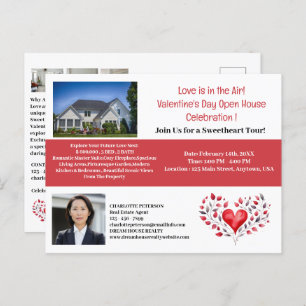 Valentine Real Anwesen Open House Einladung Postkarte