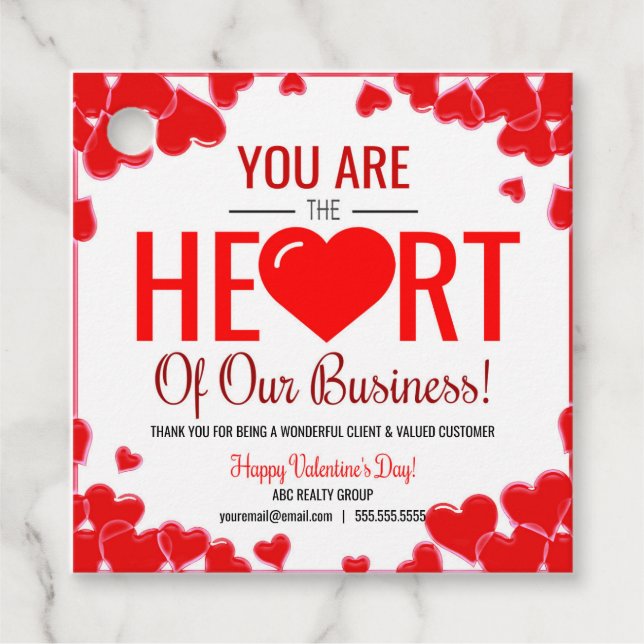Valentine Realtor Tag Geschenkanhänger (Vorderseite)