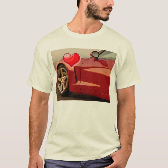 Valentine Red Corvette T-Shirt (Vorderseite)