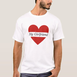 Valentine Red Heart Individuelle Name Male White T T-Shirt