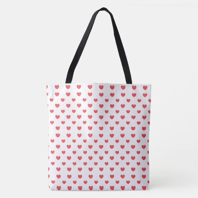 Valentine Red Heart Leinwände Tote Bag (Vorderseite)