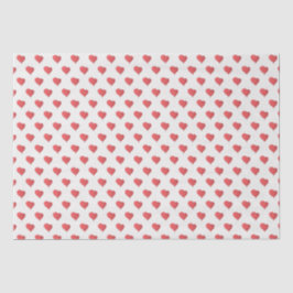 Valentine Red Heart Pattern Seidenpapier