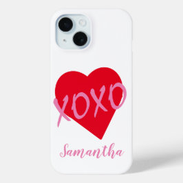 Valentine Red Heart Pink XOXO Einfach Niedlich Case-Mate iPhone Hülle