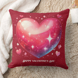 Valentine Red Heart Stars Kissen