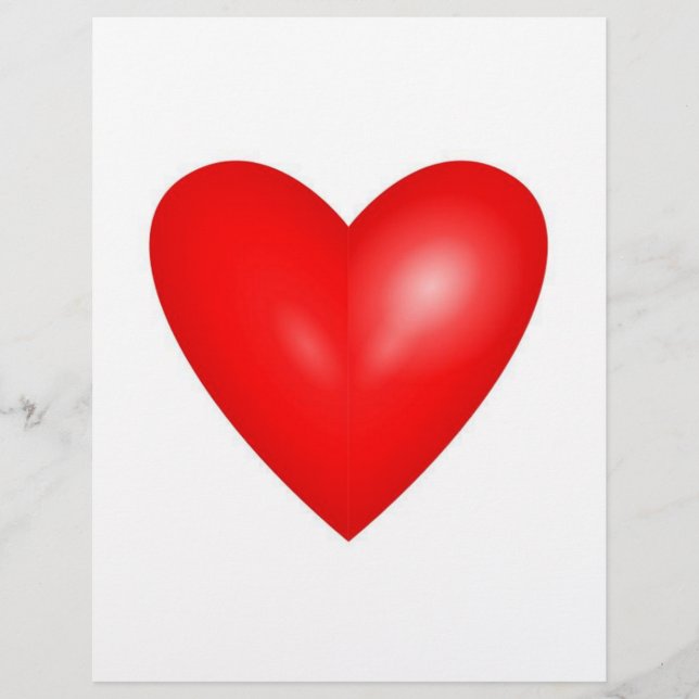 Valentine Red Heart Wedding Flyer (Vorne)