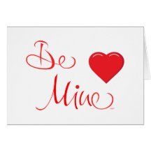 Valentine Red Hearts Liebe Be-Mine-Card