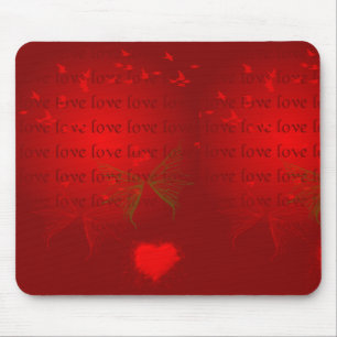 Valentine Red Hearts Mousepad