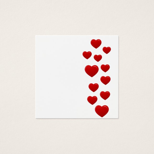 Valentine Red Hearts - Romantisches Herzmuster (Vorderseite)