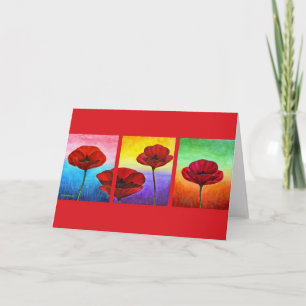 Valentine Red Poppies Painting - Multi Karte