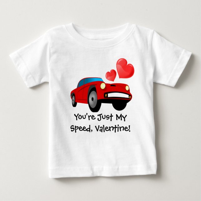 Valentine Rennwagen Baby T-shirt (Vorderseite)