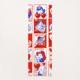 Valentine Retro Liebe schlägt Niedliche Muster Yogamatte