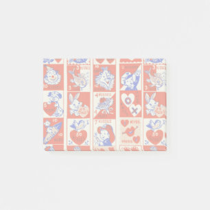 Valentine Retro Love Umarme Cute-Muster Post-it Klebezettel
