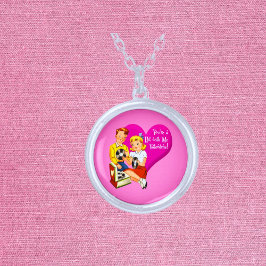 Valentine Retro Necklace Sterling Silber plattiert Versilberte Kette