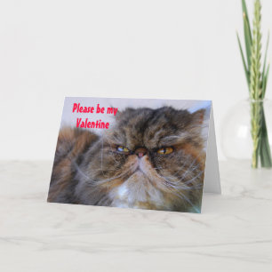 Valentine Romantic Calico Persian Kitcard Feiertagskarte