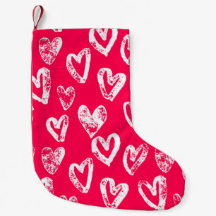 Valentine Rosa Herz: Skizzen Hintergrund Kleiner Weihnachtsstrumpf