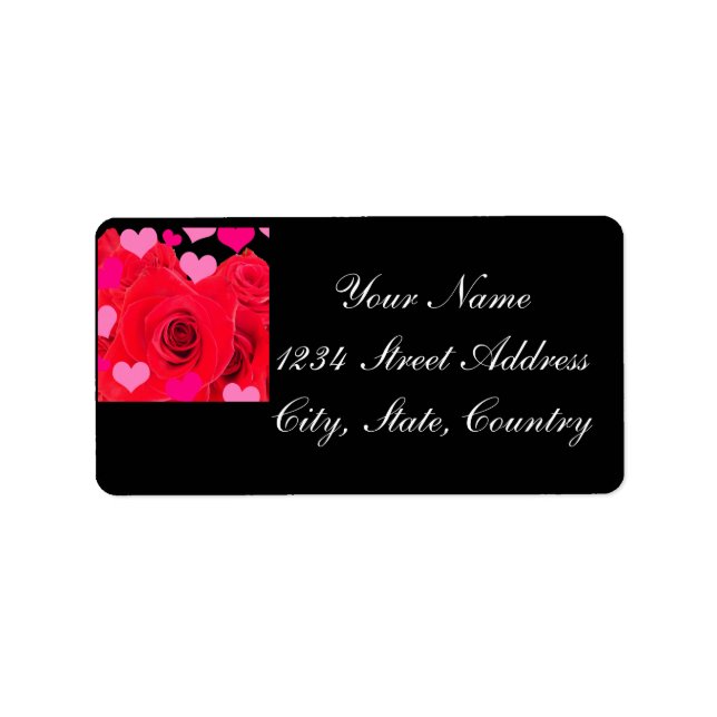 VALENTINE-ROSE ADRESSAUFKLEBER (Vorne)