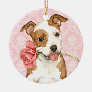 Valentine Rose Am Staff Keramikornament