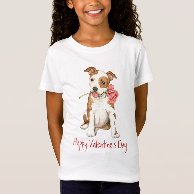 Valentine Rose Am Staff T-Shirt (Vorderseite)