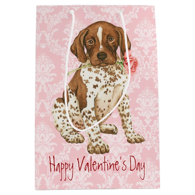 Valentine Rose APS Mittlere Geschenktüte (Vorderseite)