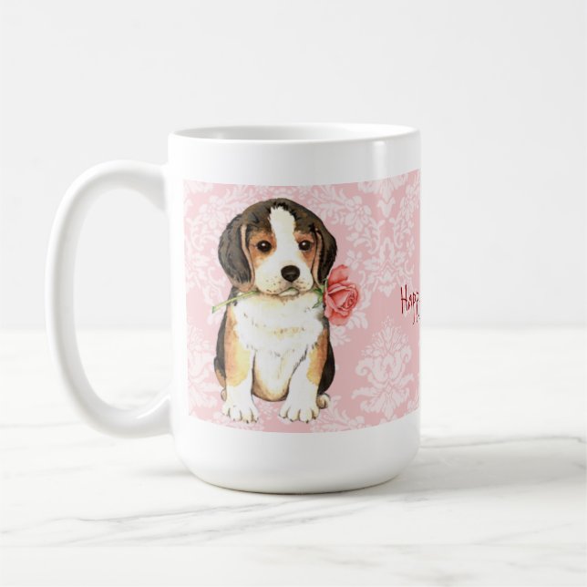 Valentine Rose Beagle Kaffeetasse (Links)