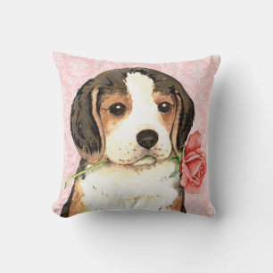 Valentine Rose Beagle Kissen