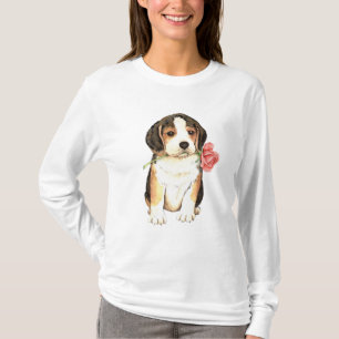 Valentine Rose Beagle T-Shirt