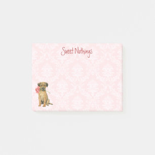 Valentine Rose Border Terrier Post-it Klebezettel