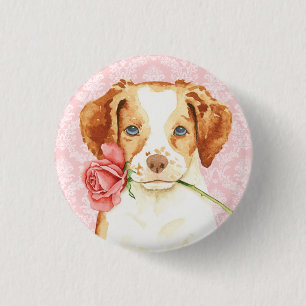 Valentine Rose Brittany Button