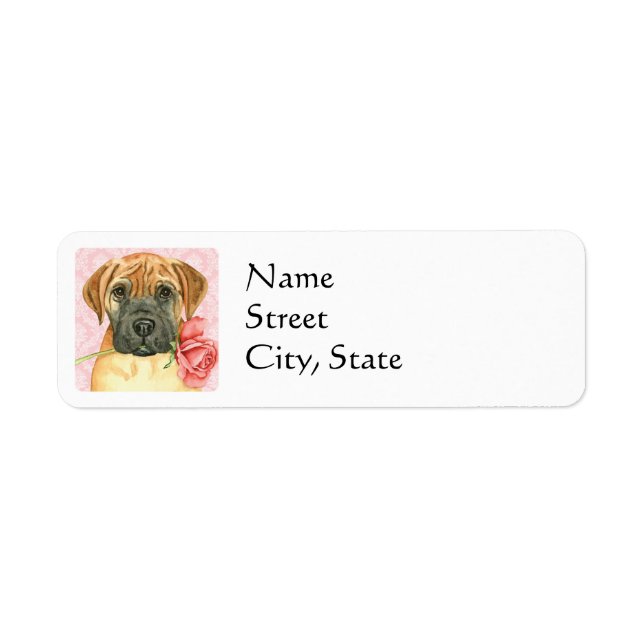 Valentine Rose Bullmastiff Label (Vorne)