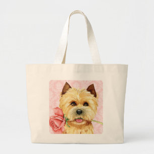 Valentine Rose Cairn Terrier Grosse Jumbo Stoffbeutel