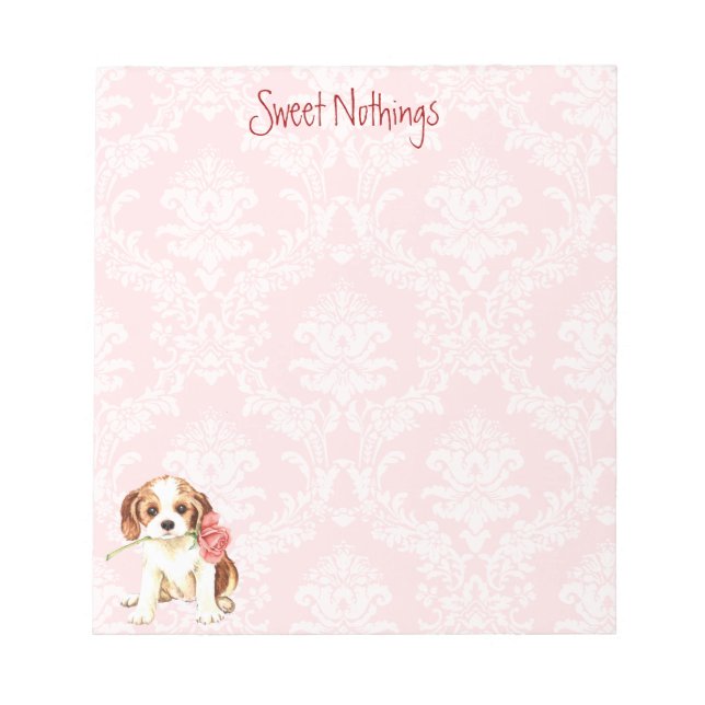 Valentine Rose Cavalier Notizblock (Vorderseite)