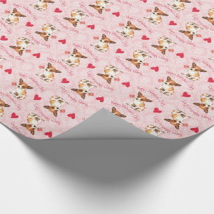 Valentine Rose Chihuahua Geschenkpapier
