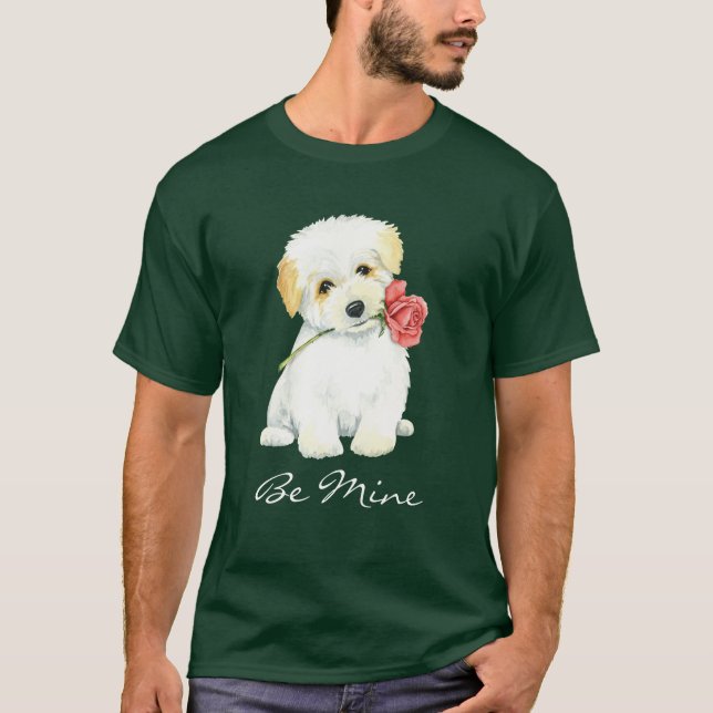 Valentine Rose Coton de Tulear T-Shirt (Vorderseite)