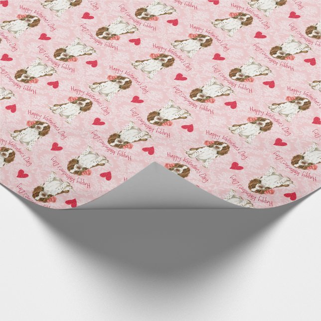 Valentine Rose English Springer Geschenkpapier (Ecke)