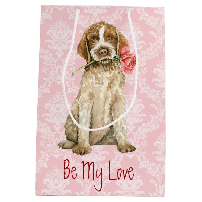 Valentine Rose Griffon Mittlere Geschenktüte (Rückseite)