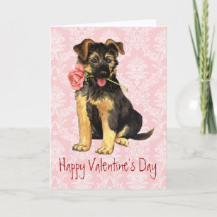 Valentine Rose GSD Feiertagskarte