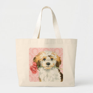 Valentine Rose Havanese Jumbo Stoffbeutel