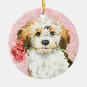 Valentine-Rose Havanese Keramik Ornament