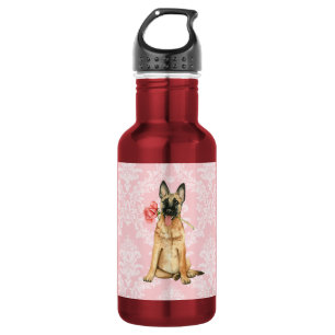 Valentine Rose Malinois Edelstahlflasche