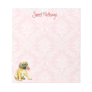 Valentine Rose Mastiff Notizblock