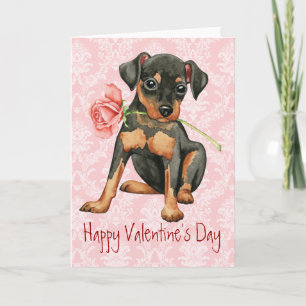 Valentine Rose Min Button Feiertagskarte