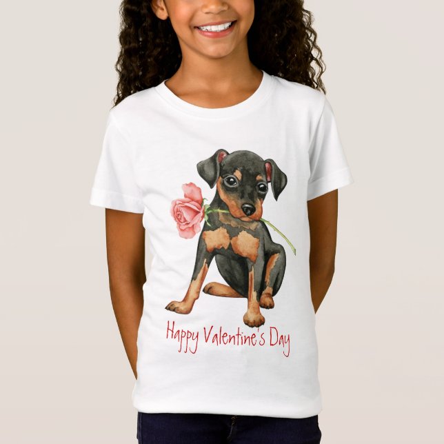 Valentine Rose Min Button T-Shirt (Vorderseite)