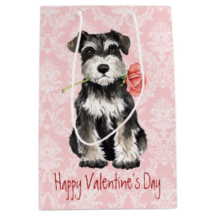 Valentine Rose Mini Schnauzer Mittlere Geschenktüte