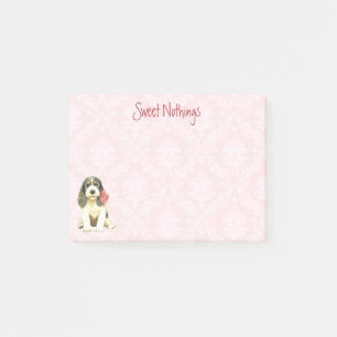 Valentine Rose Petit Basset Griffon Vendeen Post-it Klebezettel