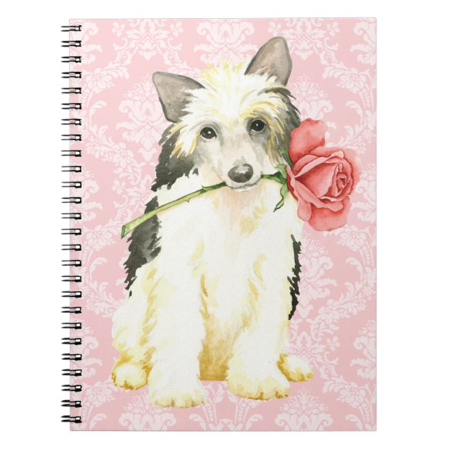Valentine Rose Powderpuff Notizblock (Vorderseite)