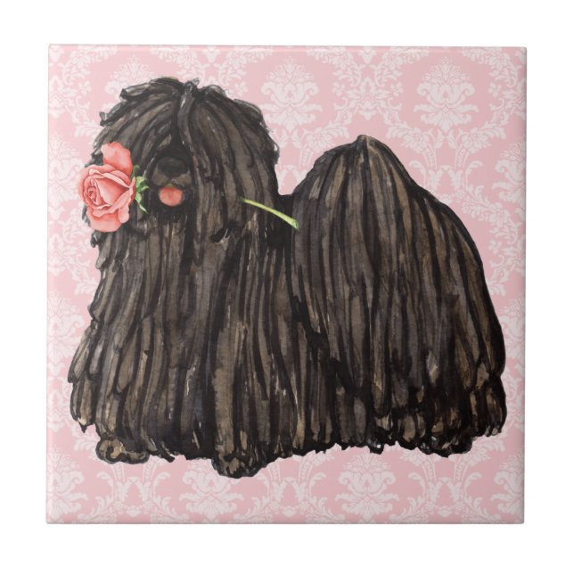 Valentine-Rose Puli Fliese (Vorderseite)