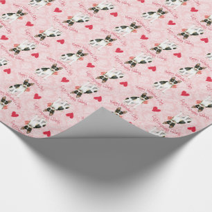 Valentine Rose Rat Terrier Geschenkpapier