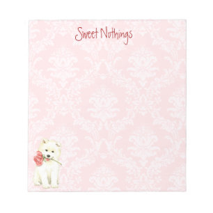 Valentine Rose Samoyed Notizblock