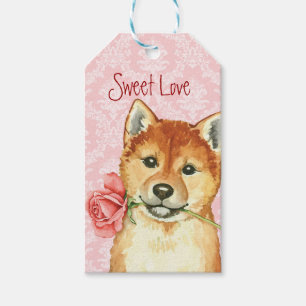 Valentine Rose Shiba Inu Geschenkanhänger