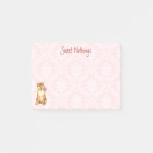 Valentine Rose Shiba Inu Post-it Klebezettel